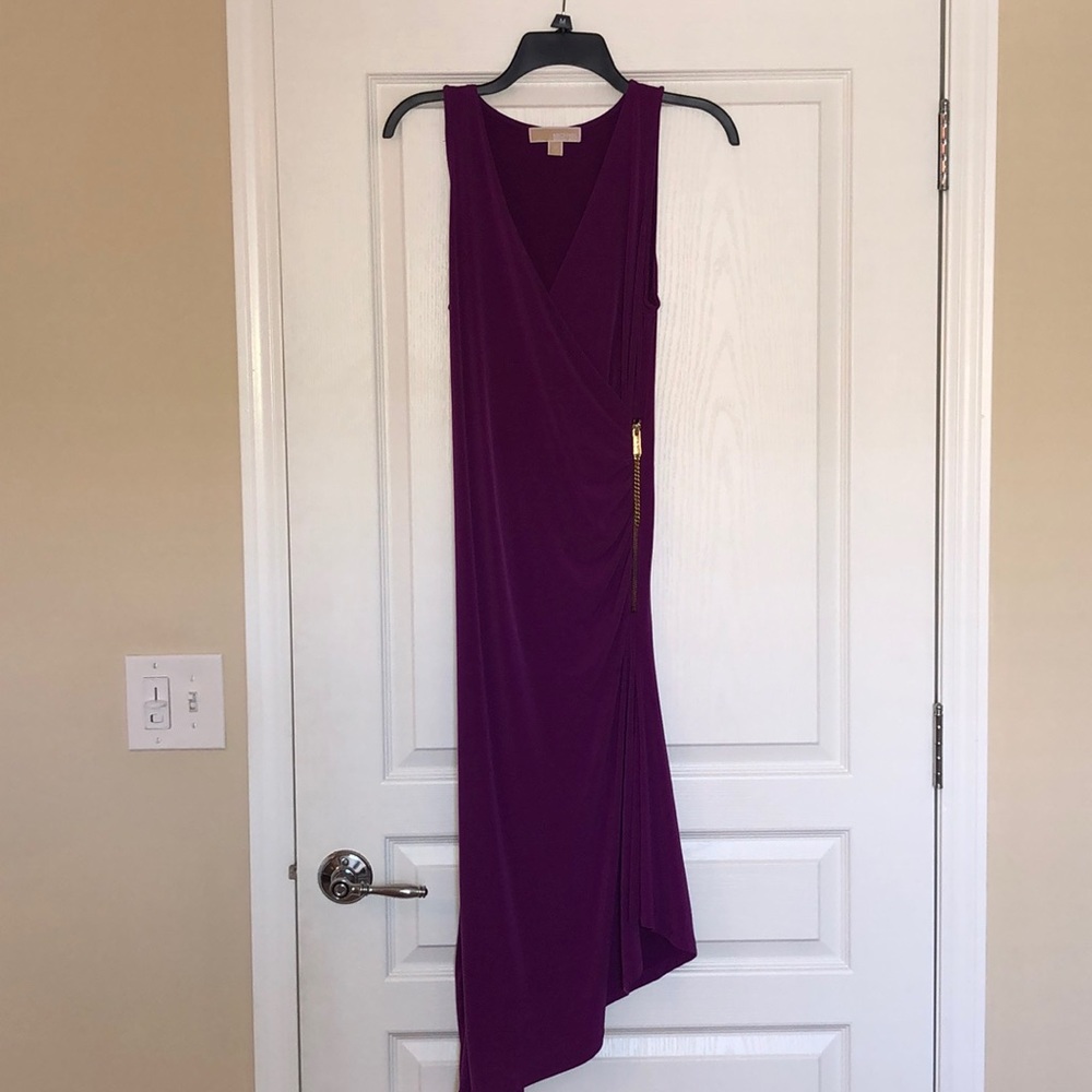 Michael Kors Purple V-neck Dress